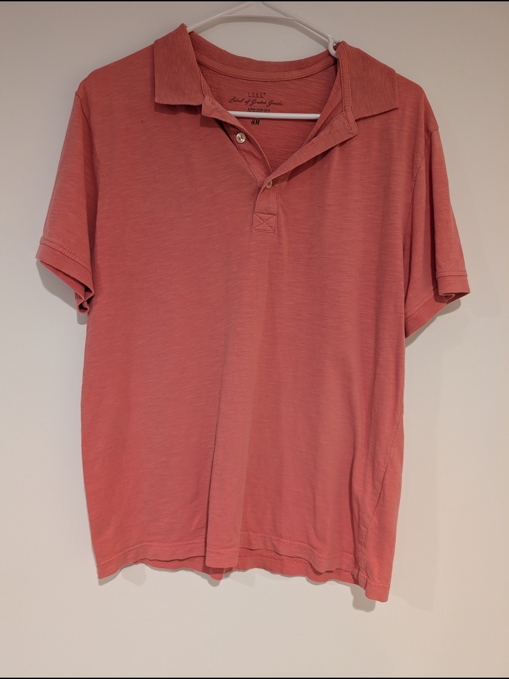 100% Cotton Men’s Coral Polo Shirt